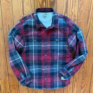 The North Face Plaid Sherpa Shacket